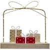 Décoration cadeaux lumineux sur socle bois 10 LED blanc chaud H18,5 cm-Gifi Sale