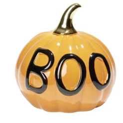 Décoration citrouille Halloween céramique orange-Gifi Clearance