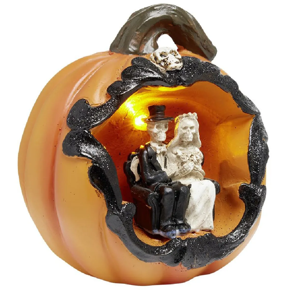 Décoration citrouille lumineuse scène mariage-Gifi Outlet