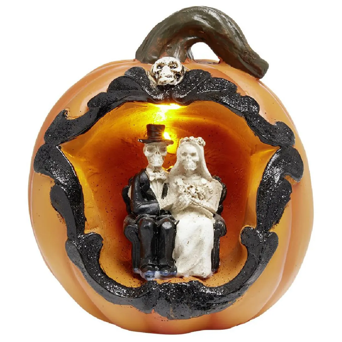 Décoration citrouille lumineuse scène mariage-Gifi Outlet