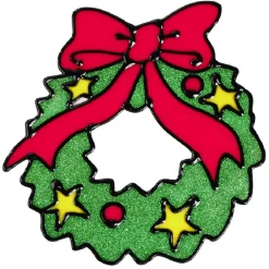 Décoration de fenêtre paillettée Noël-Gifi