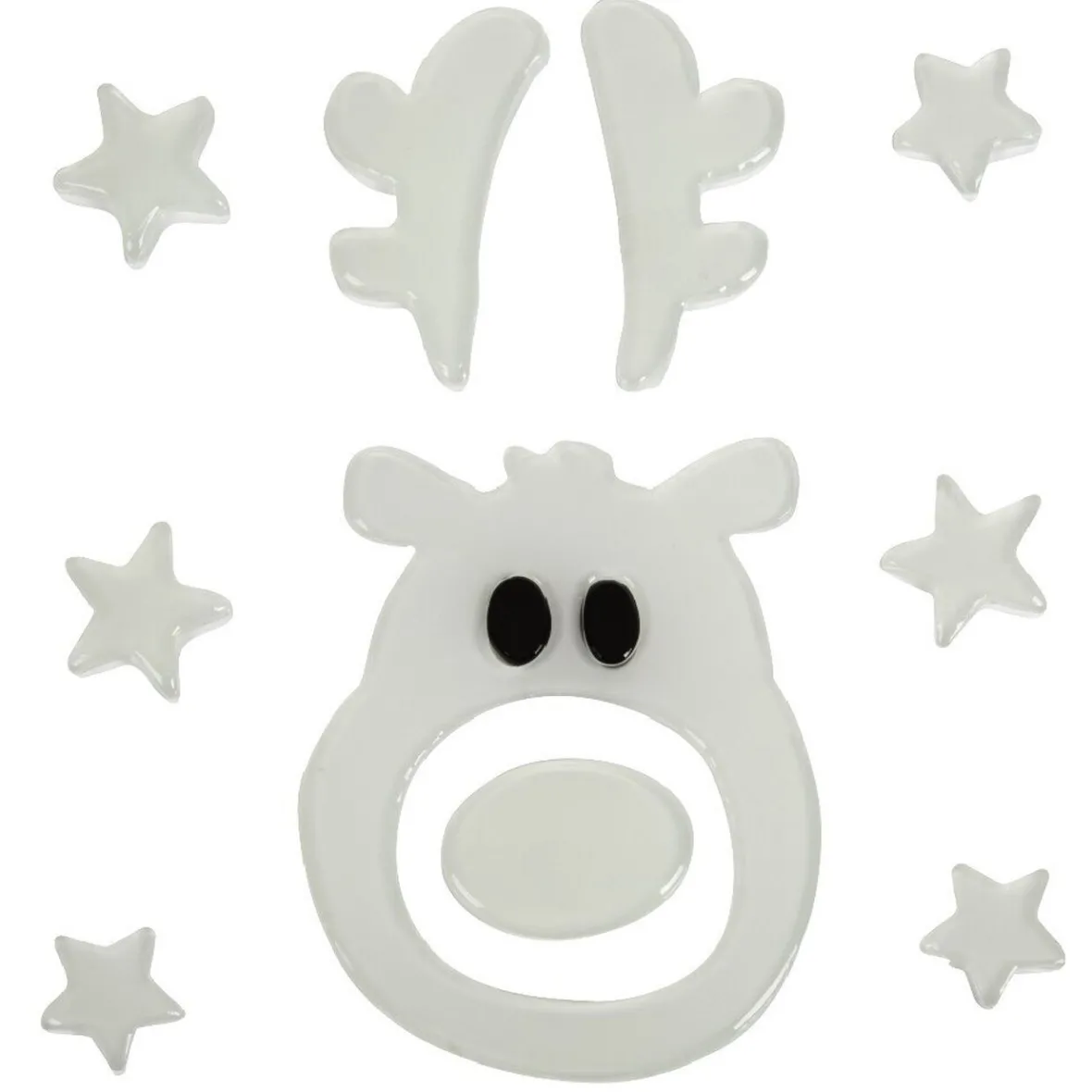 Décoration de fenêtre phosphorescente blanc-Gifi Outlet