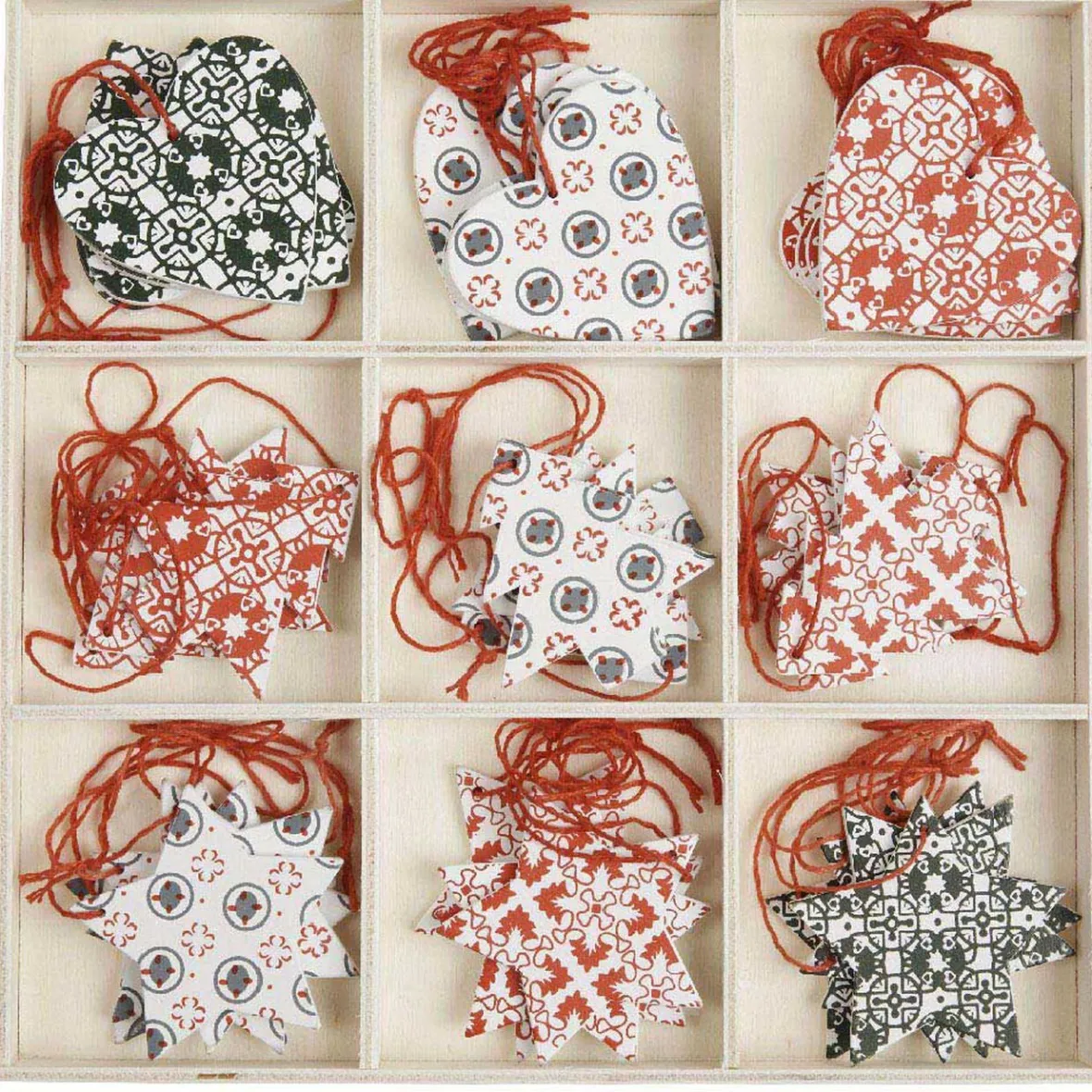 Décoration de Noël à suspendre carreaux de ciment x 36-Gifi Online