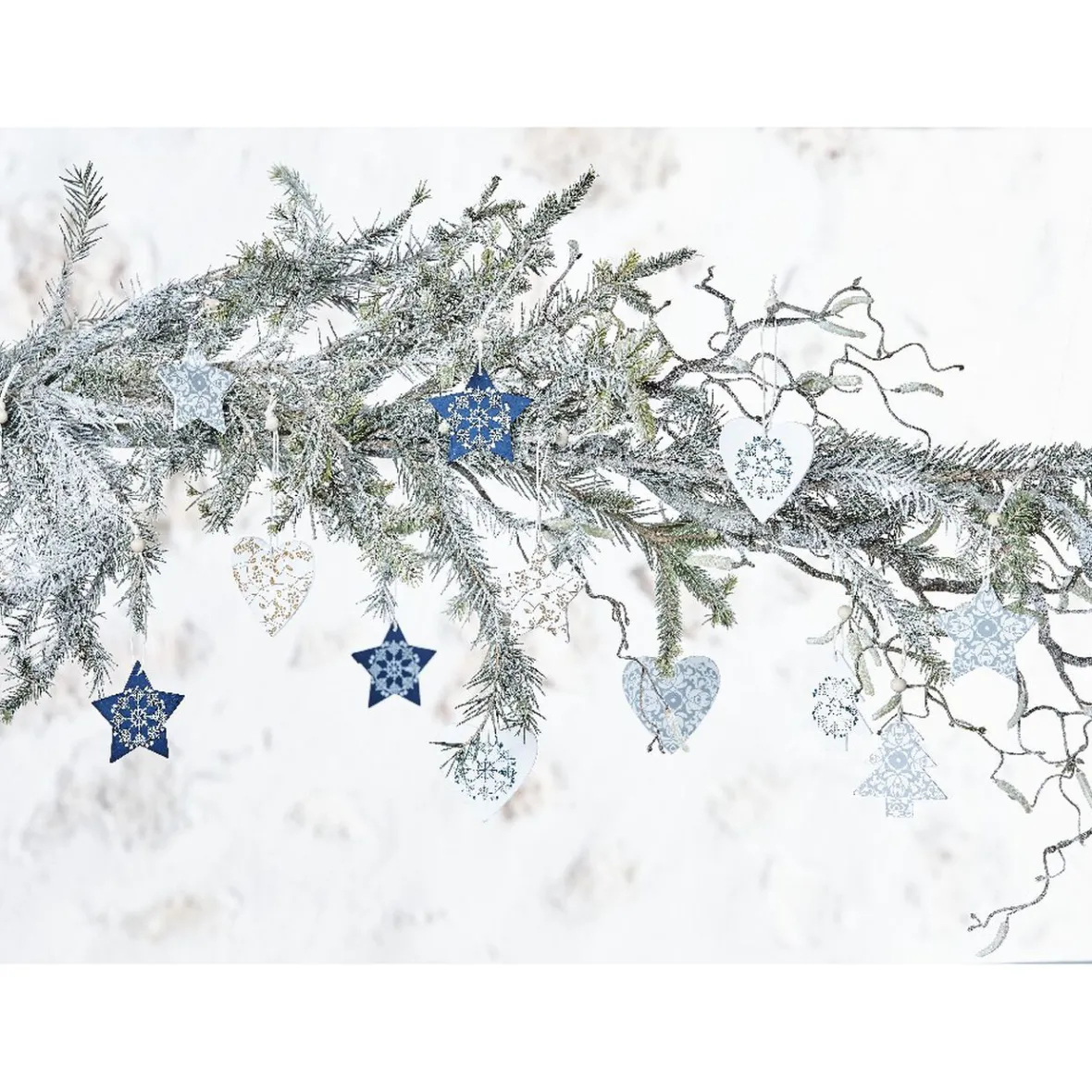 Décoration de Noël à suspendre givré x 36-Gifi Sale