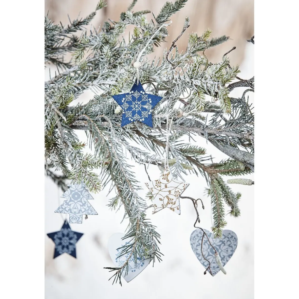 Décoration de Noël à suspendre givré x 36-Gifi Sale