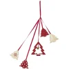 Décoration de Noël à suspendre en bois rouge-Gifi Clearance