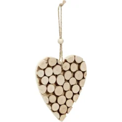 Décoration de Noël à suspendre, effet rondins de bois-Gifi Sale