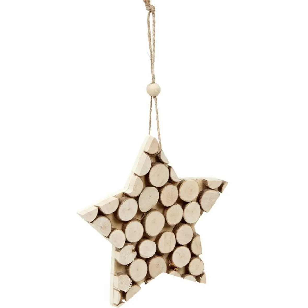 Décoration de Noël à suspendre, effet rondins de bois-Gifi Sale