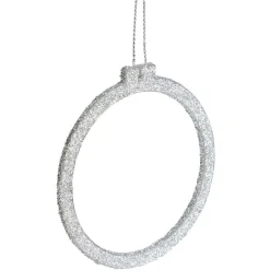 Décoration de Noël à suspendre étoile/sapin/boule argenté x6-Gifi Outlet