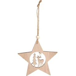 Décoration de Noël à suspendre en bois 12xH12cm - 3 modèles-Gifi Best