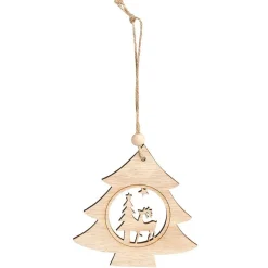 Décoration de Noël à suspendre en bois 12xH12cm - 3 modèles-Gifi Best