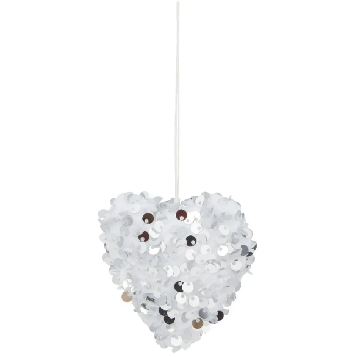 Décoration de Noël argentée à paillettes à suspendre-Gifi Clearance