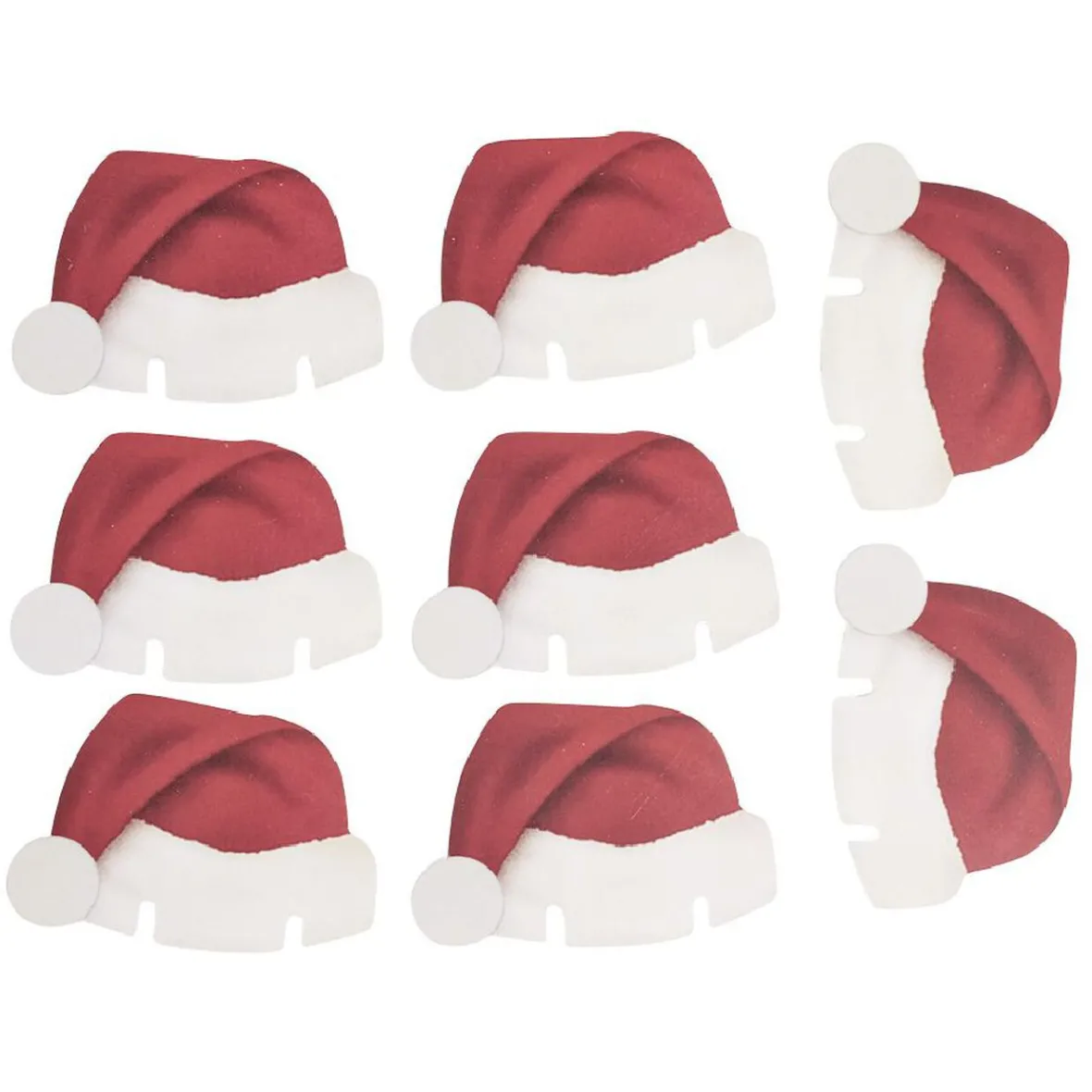 Décoration de Noël bonnet pour verre x8-Gifi Sale