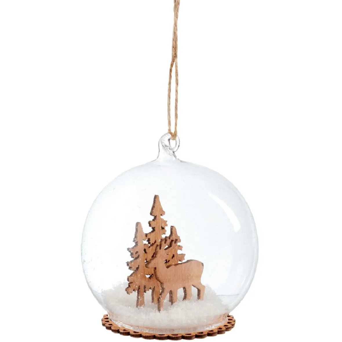 Décoration de Noël boule en verre paysage-Gifi Online