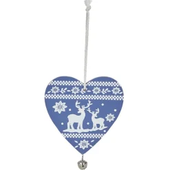 Décoration de Noël coeur en bois à suspendre-Gifi New