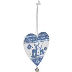 Décoration de Noël coeur en bois à suspendre-Gifi New