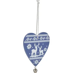Décoration de Noël coeur en bois à suspendre-Gifi New