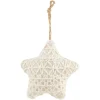Décoration de Noël coeur et étoile à suspendre blanche-Gifi Sale