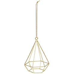 Décoration de Noël diamant en métal doré à suspendre-Gifi Hot