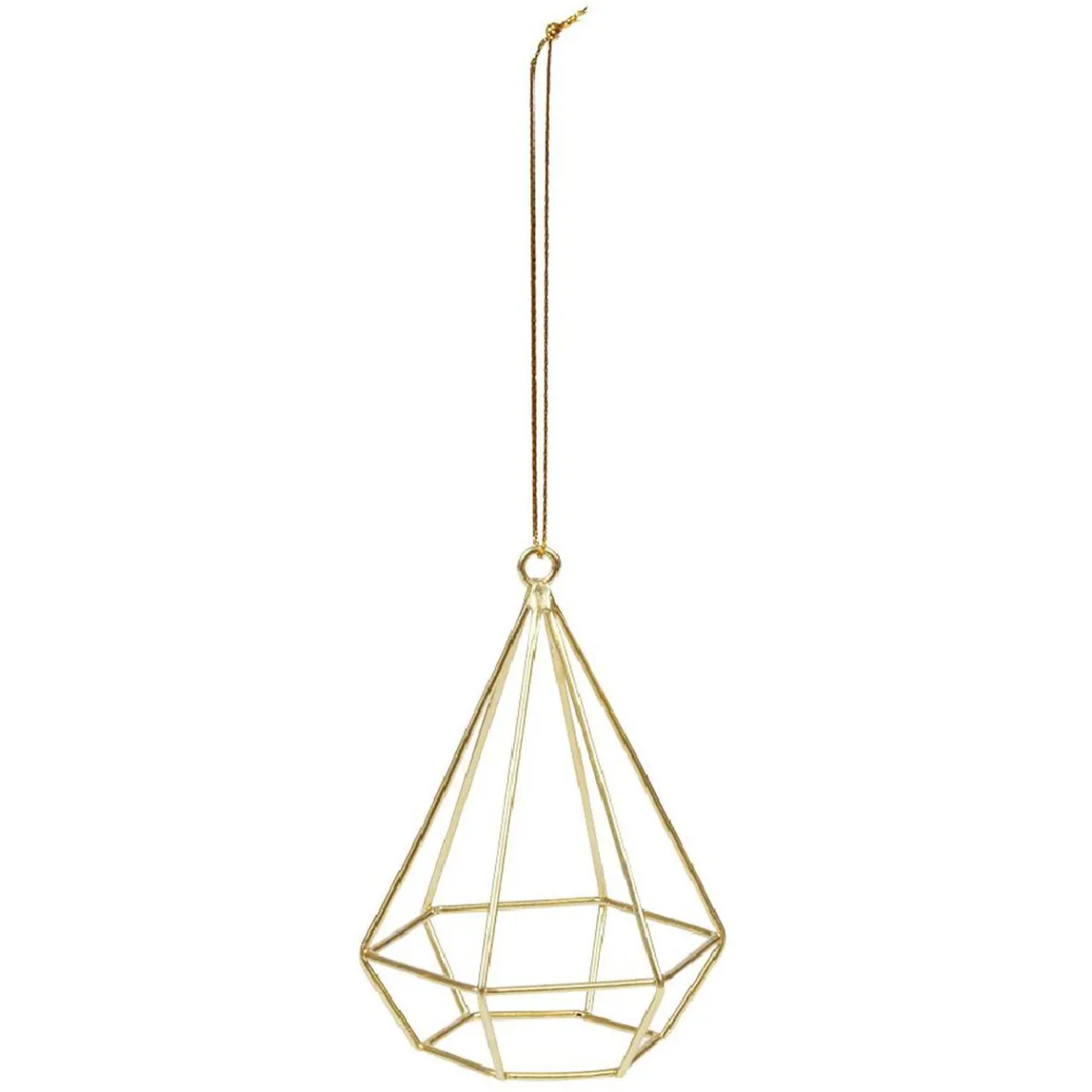 Décoration de Noël diamant en métal doré à suspendre-Gifi Hot