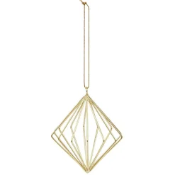 Décoration de Noël diamant en métal doré à suspendre-Gifi Hot