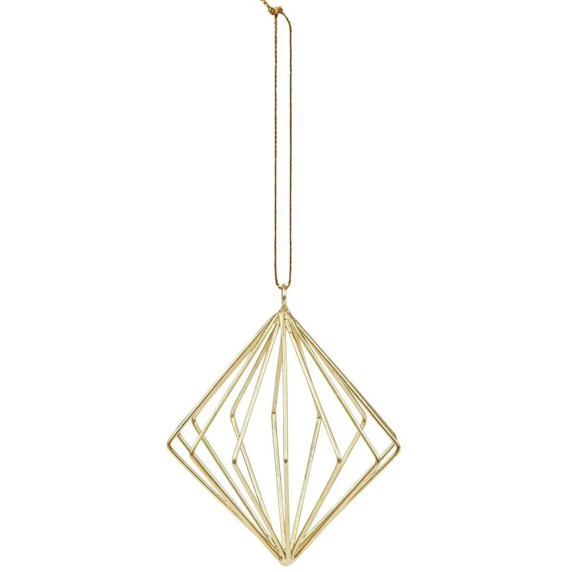 Décoration de Noël diamant en métal doré à suspendre-Gifi Hot