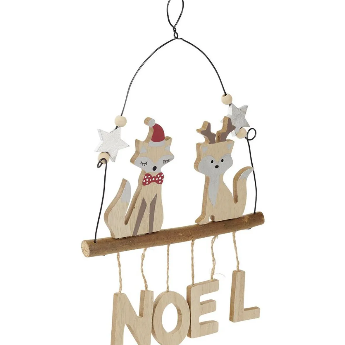 Décoration de Noël en bois renard à suspendre-Gifi Clearance