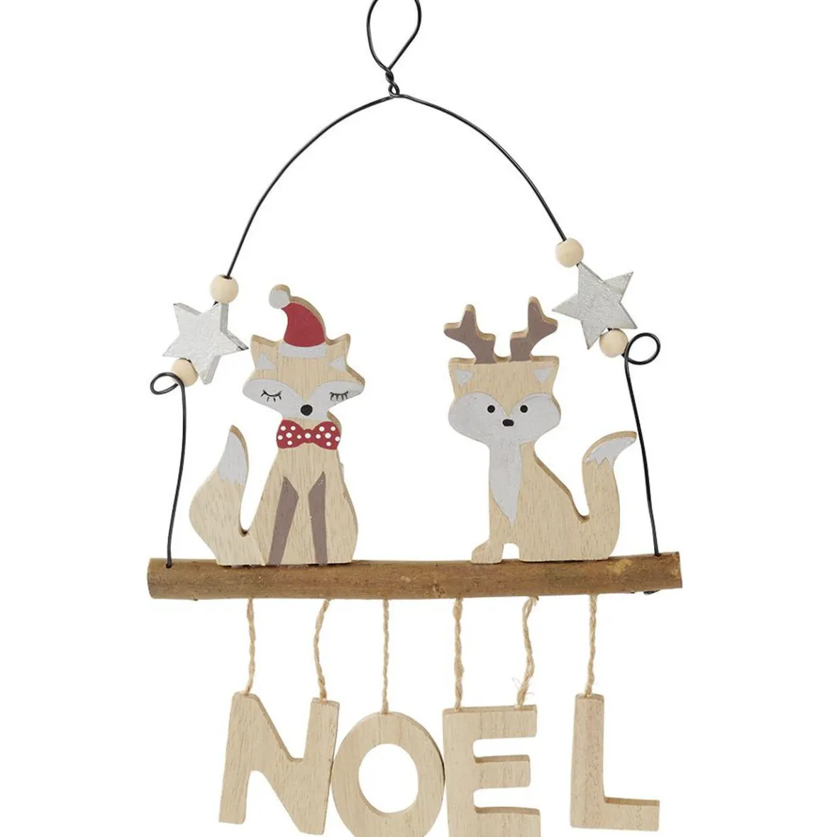 Décoration de Noël en bois renard à suspendre-Gifi Clearance