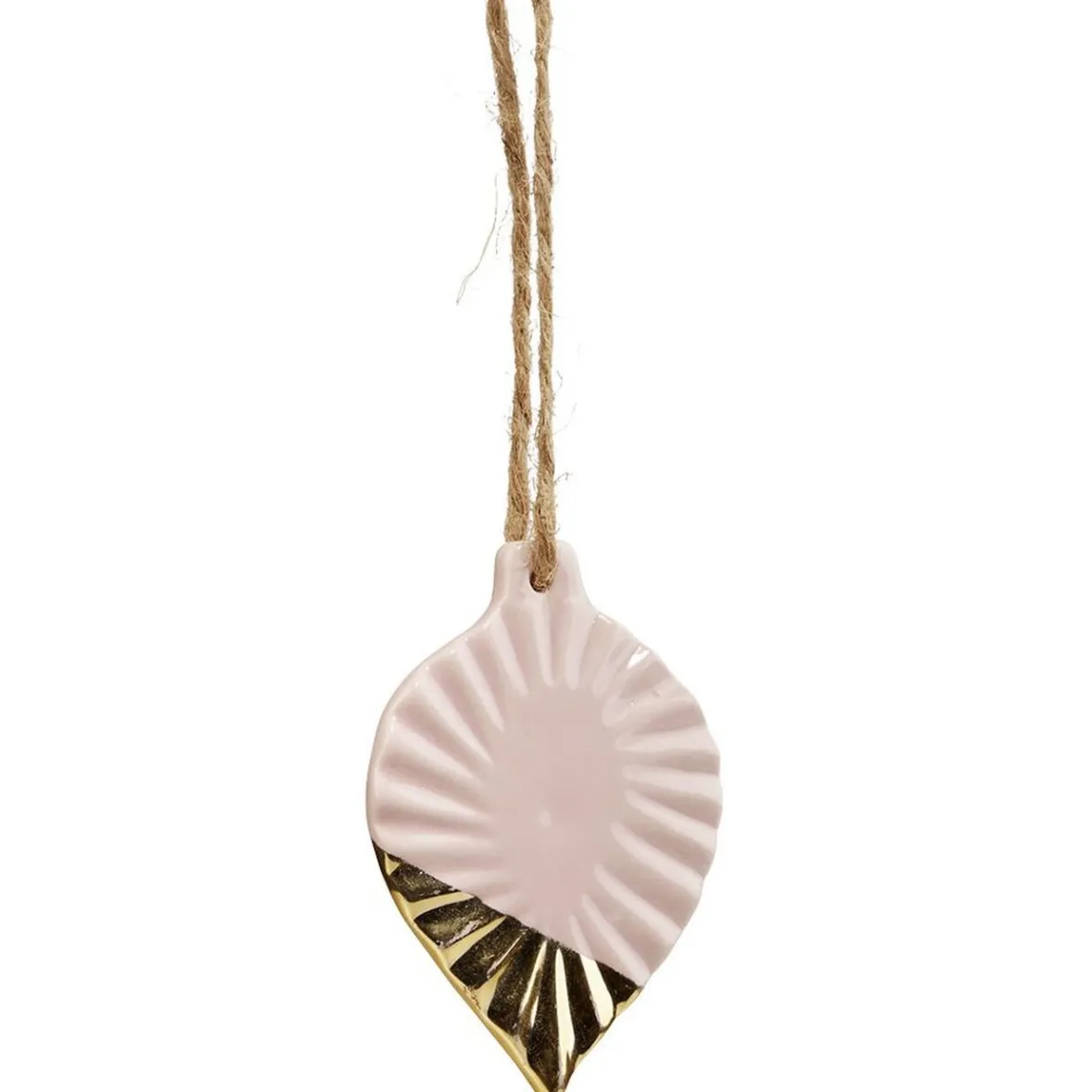 Décoration de Noël en céramique avec finition dorée H.8 cm-Gifi