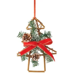 Décoration de Noël en rotin à suspendre-Gifi Online