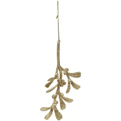 Décoration de Noël feuille dorée à suspendre-Gifi Outlet