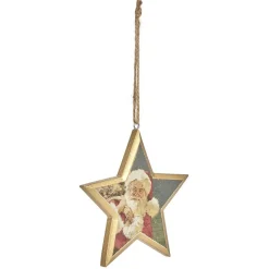 Décoration de Noël figurine en bois à suspendre-Gifi Discount