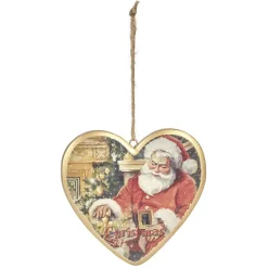 Décoration de Noël figurine en bois à suspendre-Gifi Discount