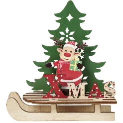 Décoration de Noël luge en bois à poser-Gifi Discount