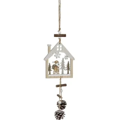 Décoration de Noël maison en bois à suspendre-Gifi Online