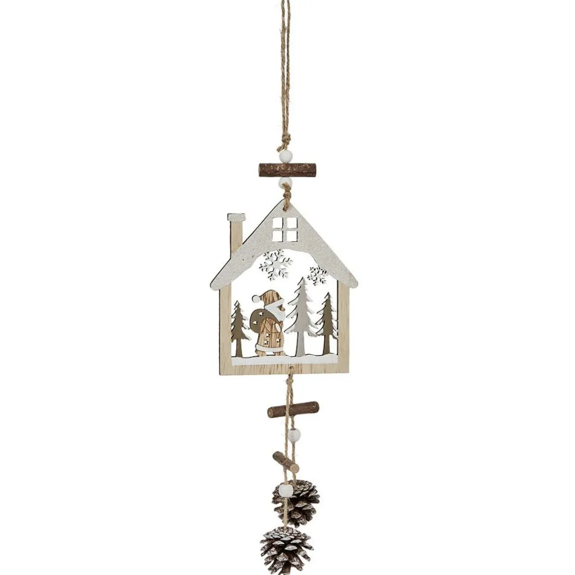 Décoration de Noël maison en bois à suspendre-Gifi Online