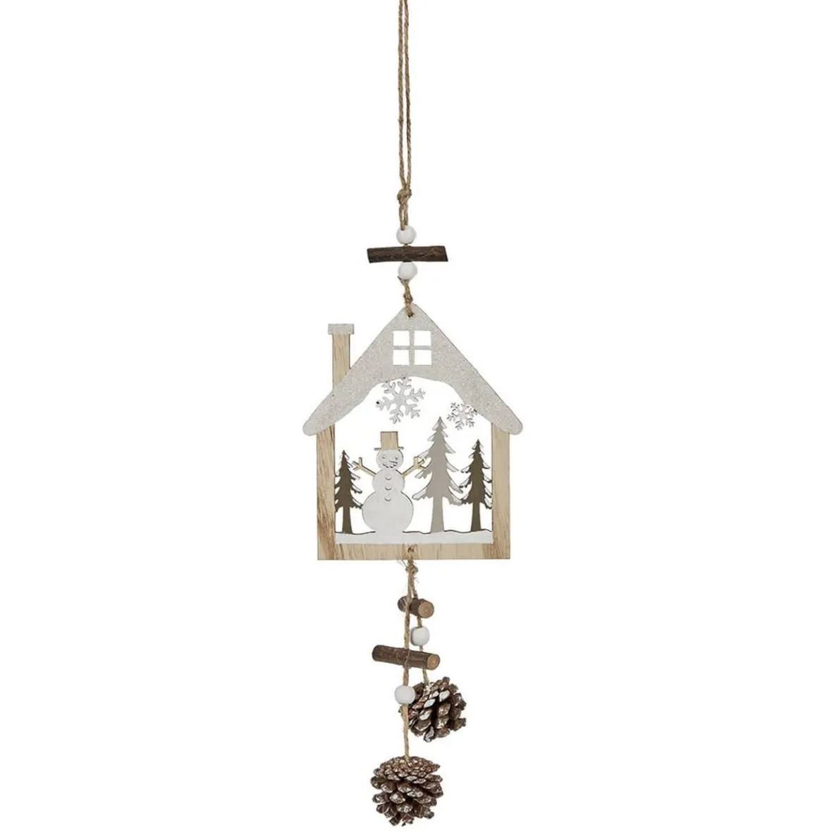 Décoration de Noël maison en bois à suspendre-Gifi Online