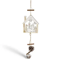 Décoration de Noël maison en bois à suspendre-Gifi Outlet