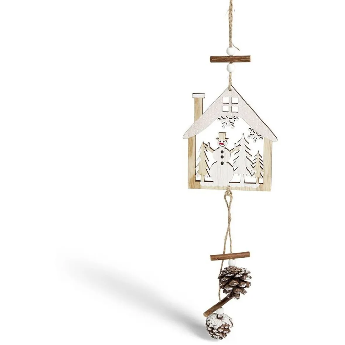 Décoration de Noël maison en bois à suspendre-Gifi Outlet