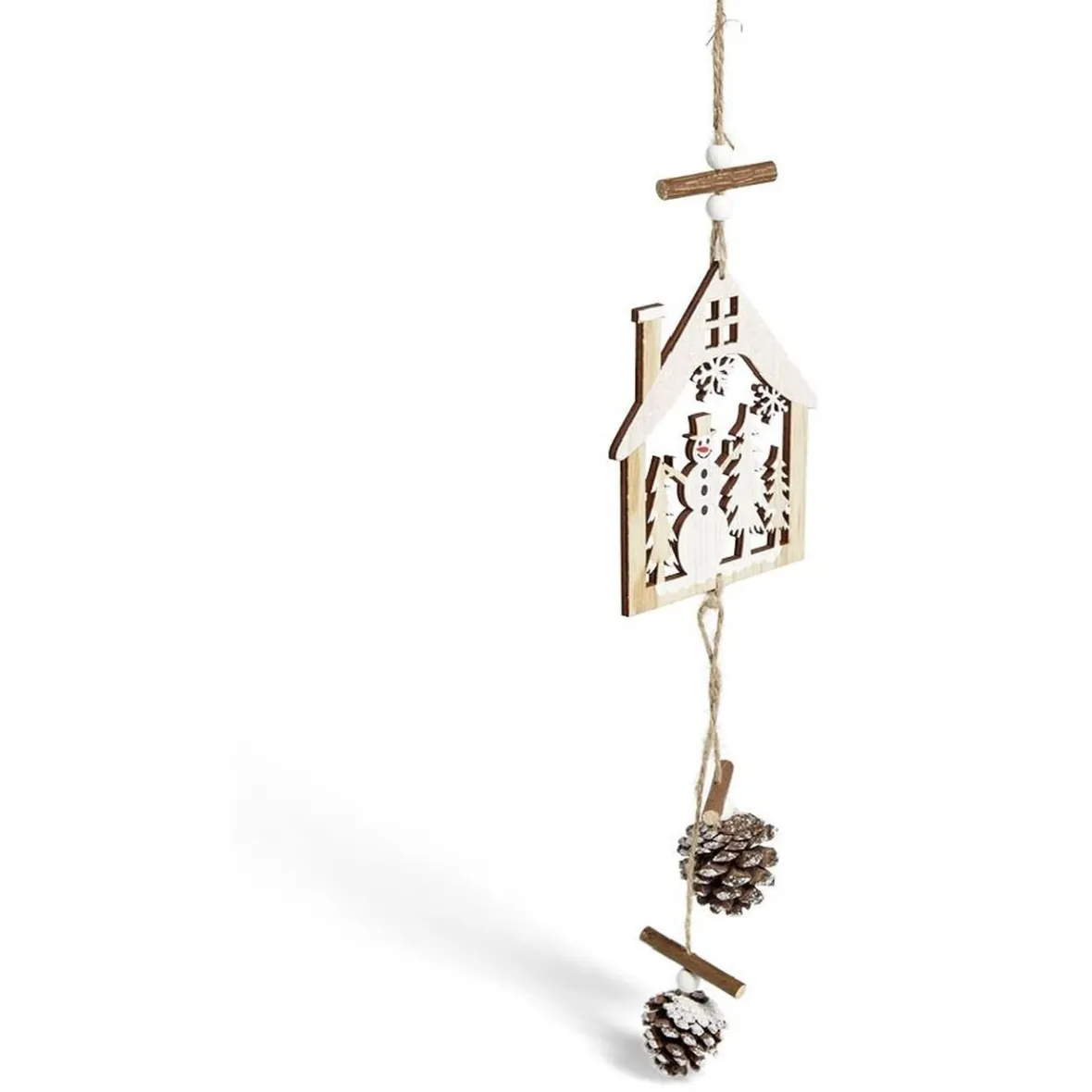 Décoration de Noël maison en bois à suspendre-Gifi Outlet