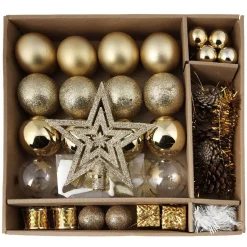 Décoration de Noël or à suspendre x 40-Gifi Discount