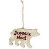 Décoration de Noël ours en bois à suspendre-Gifi New