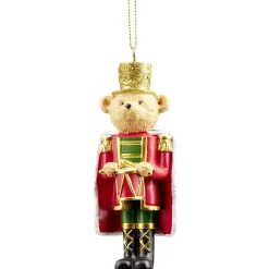 Décoration de Noël ours soldat à suspendre H.10,5cm-Gifi