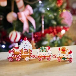 Décoration de Noël petit train pain d'épice à poser-Gifi Hot
