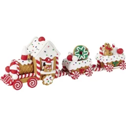 Décoration de Noël petit train pain d'épice à poser-Gifi Hot