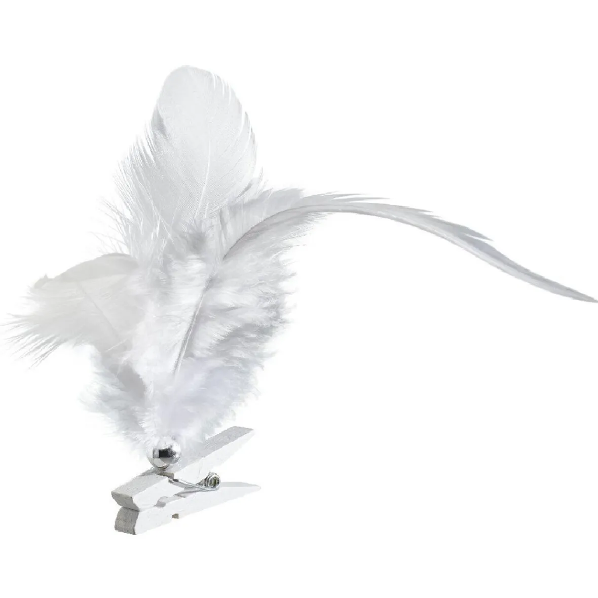 Décoration de Noël plume blanche x12-Gifi Best