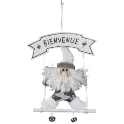Décoration de Noël pour porte, gris et blanc-Gifi