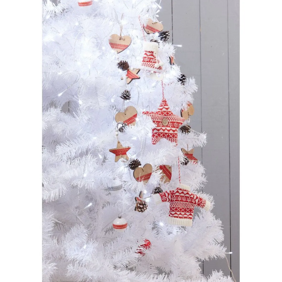 Décoration de Noël pull rouge et blanc à suspendre-Gifi Online