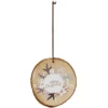 Décoration de Noël ronde en bois à suspendre-Gifi New