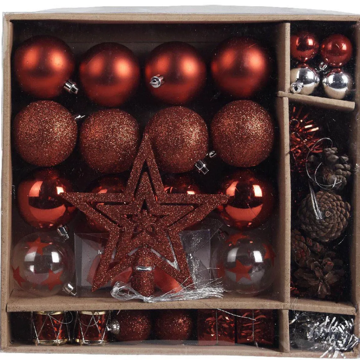 Décoration de Noël rouge à suspendre x 40-Gifi Best